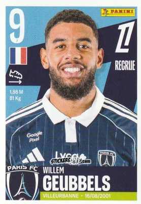 Cromo Willem Geubbels - Foot Ligue 1 2025-2026
 n. 417 - Panini