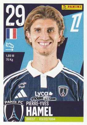 Cromo Pierre-Yves Hamel - Foot Ligue 1 2025-2026
 n. 419 - Panini