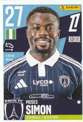 Sticker Moses Simon - Foot Ligue 1 2025-2026
 n. 423 - Panini