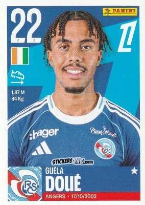 Figurina Guéla Doué - Foot Ligue 1 2025-2026
 n. 496 - Panini