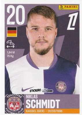Figurina Niklas Schmidt - Foot Ligue 1 2025-2026
 n. 534 - Panini