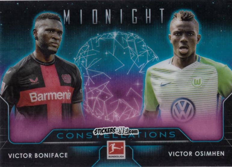 Sticker Victor Boniface / Victor Osimhen - Bundesliga Midnight 2023-2024
 n. C-16 - Topps