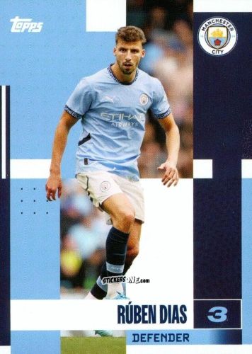 Cromo Rúben Dias - Manchester City 2024-2025 Team Set
 n. 5 - Topps