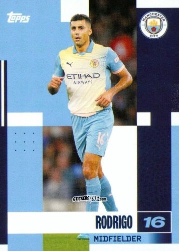 Cromo Rodrigo - Manchester City 2024-2025 Team Set
 n. 12 - Topps
