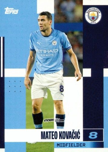 Sticker Mateo Kovačić - Manchester City 2024-2025 Team Set
 n. 14 - Topps