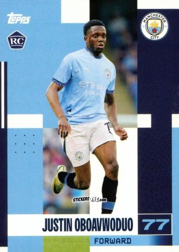 Figurina Justin Oboavwoduo - Manchester City 2024-2025 Team Set
 n. 19 - Topps