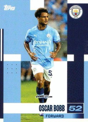Figurina Oscar Bobb - Manchester City 2024-2025 Team Set
 n. 23 - Topps