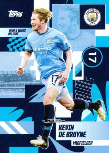Figurina Kevin de Bruyne - Manchester City 2024-2025 Team Set
 n. 32 - Topps