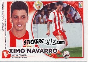 Sticker Ximo Navarro (3) - Liga Spagnola 2014-2015 n. 3 - Colecciones ESTE