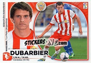 Sticker Dubarbier (8) - Liga Spagnola 2014-2015 n. 8 - Colecciones ESTE