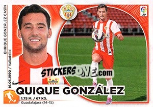 Sticker Quique Gonzalez (14) - Liga Spagnola 2014-2015 n. 14 - Colecciones ESTE