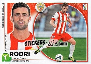 Sticker Rodri (16) - Liga Spagnola 2014-2015 - Colecciones ESTE