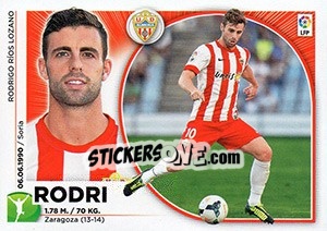 Sticker Rodri (16) - Liga Spagnola 2014-2015 n. 16 - Colecciones ESTE