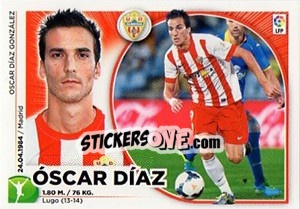 Cromo Oscar Diaz (18) - Liga Spagnola 2014-2015 - Colecciones ESTE