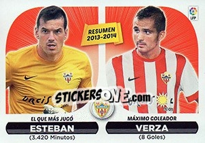 Sticker Resumen Almeria (24) (Esteban/verza) - Liga Spagnola 2014-2015 n. 24 - Colecciones ESTE