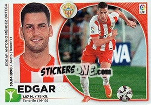 Sticker Edgar (16 BIS) - Liga Spagnola 2014-2015 n. 27 - Colecciones ESTE