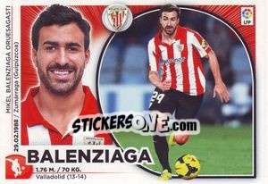 Cromo Balenziaga (7) - Liga Spagnola 2014-2015 n. 37 - Colecciones ESTE