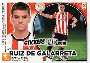 Sticker Ruiz de Galarreta (14) - Liga Spagnola 2014-2015 n. 44 - Colecciones ESTE