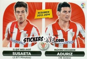 Sticker Resumen Athletic Club (24) - Susaeta/aduriz - Liga Spagnola 2014-2015 n. 54 - Colecciones ESTE