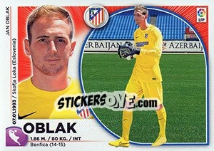 Sticker Oblak (2) - Liga Spagnola 2014-2015 n. 62 - Colecciones ESTE