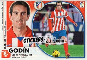 Sticker Godin (5) - Liga Spagnola 2014-2015 n. 65 - Colecciones ESTE