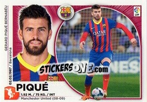 Sticker Pique (5) - Liga Spagnola 2014-2015 n. 95 - Colecciones ESTE