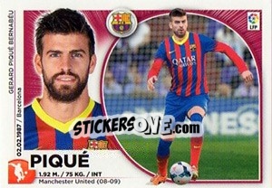 Cromo Pique (5) - Liga Spagnola 2014-2015 - Colecciones ESTE