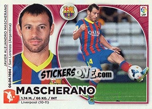 Sticker Mascherano (6) - Liga Spagnola 2014-2015 - Colecciones ESTE