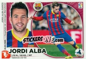 Sticker Jordi Alba (8) - Liga Spagnola 2014-2015 n. 98 - Colecciones ESTE