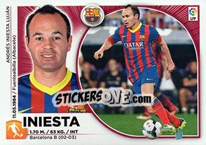 Sticker Iniesta (12) - Liga Spagnola 2014-2015 n. 102 - Colecciones ESTE