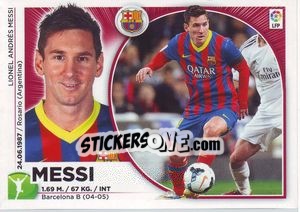 Sticker Messi (17) - Liga Spagnola 2014-2015 n. 107 - Colecciones ESTE