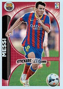 Sticker Atencion A Fc Barcelona (25) Lionel Messi - Liga Spagnola 2014-2015 n. 115 - Colecciones ESTE