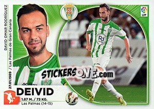 Sticker Deivid (6) - Liga Spagnola 2014-2015 n. 156 - Colecciones ESTE