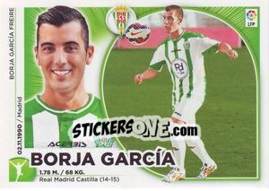 Figurina Borja Garcia (16 BIS) - Liga Spagnola 2014-2015 - Colecciones ESTE