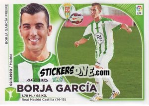 Cromo Borja Garcia (16 BIS) - Liga Spagnola 2014-2015 n. 178 - Colecciones ESTE