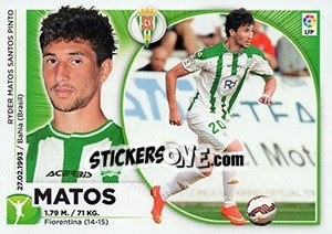 Cromo Matos (17 BIS) - Liga Spagnola 2014-2015 - Colecciones ESTE