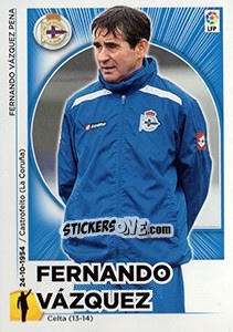 Sticker Entrenador Deportivo - Fernando Vazquez (22) - Liga Spagnola 2014-2015 n. 202 - Colecciones ESTE