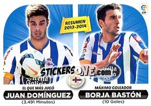 Sticker Resumen Deportivo (24)  (Juan Dominguez/borja Baston) - Liga Spagnola 2014-2015 n. 204 - Colecciones ESTE