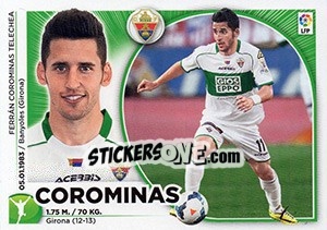 Sticker Corominas (16) - Liga Spagnola 2014-2015 n. 256 - Colecciones ESTE