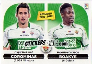 Sticker Resumen Elche (24) (Corominas / Boakye) - Liga Spagnola 2014-2015 n. 264 - Colecciones ESTE