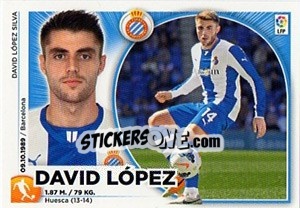 Sticker David Lopez (10) - Liga Spagnola 2014-2015 - Colecciones ESTE