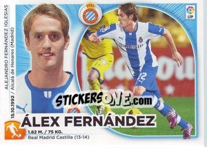 Sticker Alex Fernandez (12) - Liga Spagnola 2014-2015 n. 282 - Colecciones ESTE