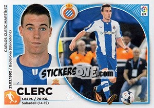 Sticker Clerc (14) - Liga Spagnola 2014-2015 n. 284 - Colecciones ESTE