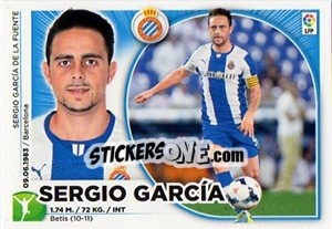 Sticker Sergio Garcia (16) - Liga Spagnola 2014-2015 n. 286 - Colecciones ESTE