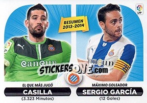 Sticker Resumen RCD Espanyol (24) - Liga Spagnola 2014-2015 - Colecciones ESTE