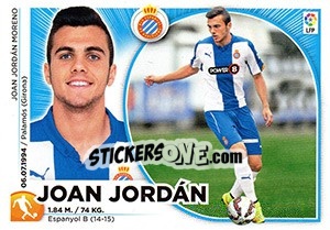 Sticker Joan Jordán (10 BIS) - Liga Spagnola 2014-2015 n. 296 - Colecciones ESTE