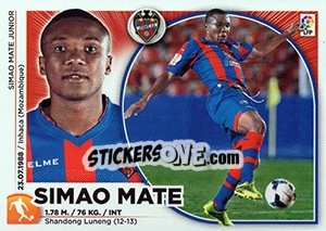 Sticker Simao Mate (10) - Liga Spagnola 2014-2015 n. 370 - Colecciones ESTE