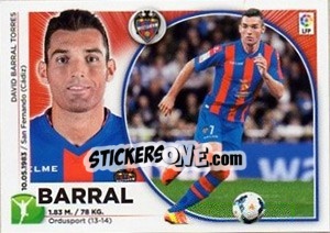 Sticker Barral (18) - Liga Spagnola 2014-2015 n. 378 - Colecciones ESTE
