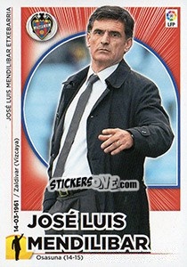 Sticker Entrenador Levante - Jose Luis Mendilibar (22) - Liga Spagnola 2014-2015 n. 382 - Colecciones ESTE