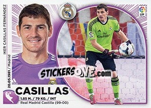 Figurina Casillas (1) - Liga Spagnola 2014-2015 - Colecciones ESTE